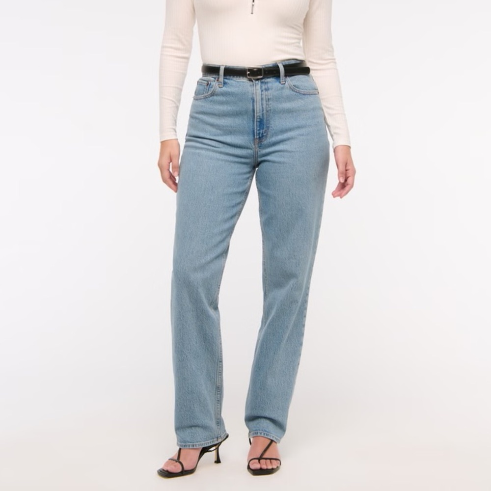 Abercrombie & Fitch Jeans 90s Straight Ultra High Rise Curve Love 4 27 Long $90